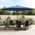 Sonnenschirm mit Holzmast Azurblau 400x273 cm