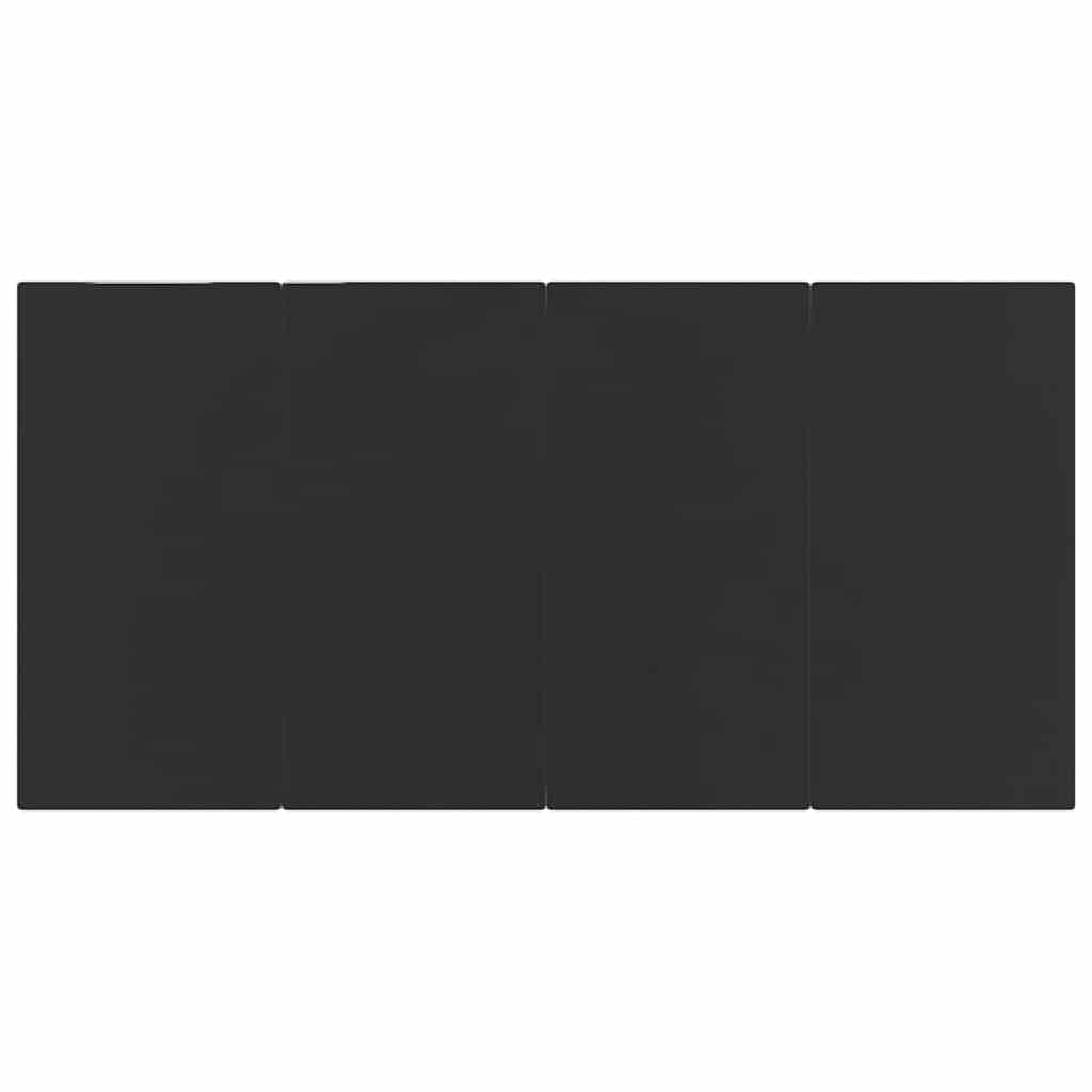 5-tlg. Garten-Essgruppe Schwarz PVC Rattan