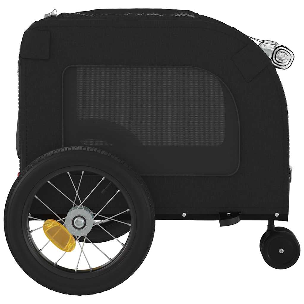 Fahrradanhänger für Haustiere Schwarz 125 x 53 x 54 cm