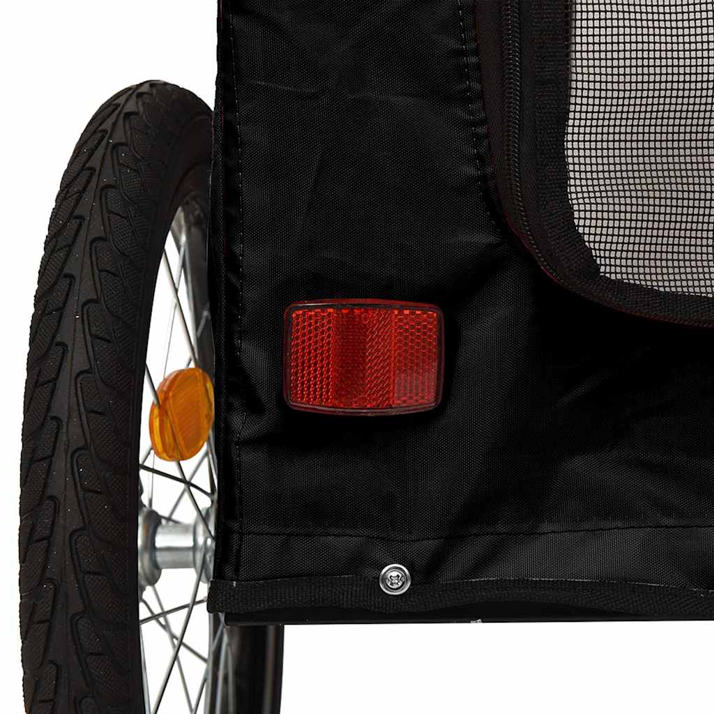 Fahrradanhänger für Haustiere Schwarz 125 x 53 x 54 cm