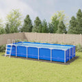Pool-Bodentuch Hellgrau 999x500 cm Polyester Geotextil