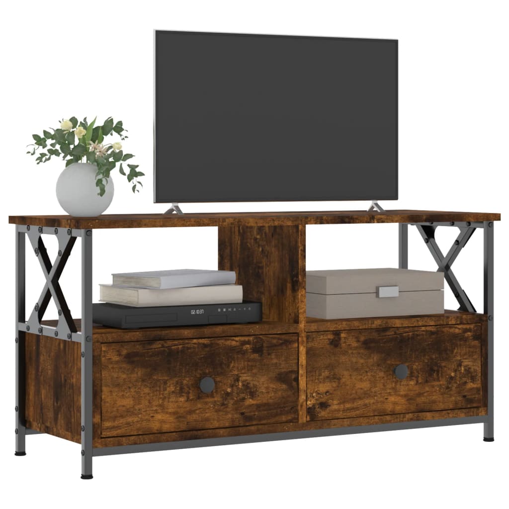 TV-Schrank Sonoma-Eiche 90x33x45 cm Holzwerkstoff & Eisen