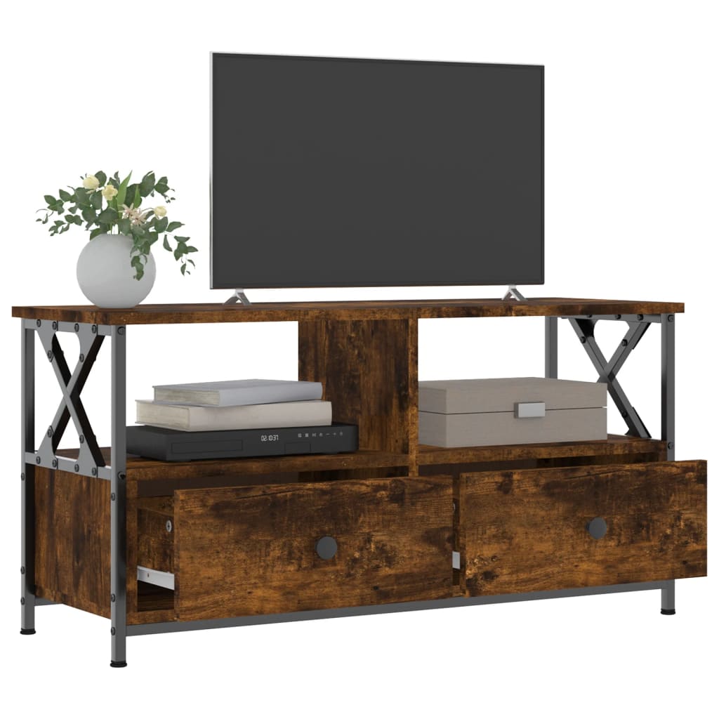 TV-Schrank Sonoma-Eiche 90x33x45 cm Holzwerkstoff & Eisen