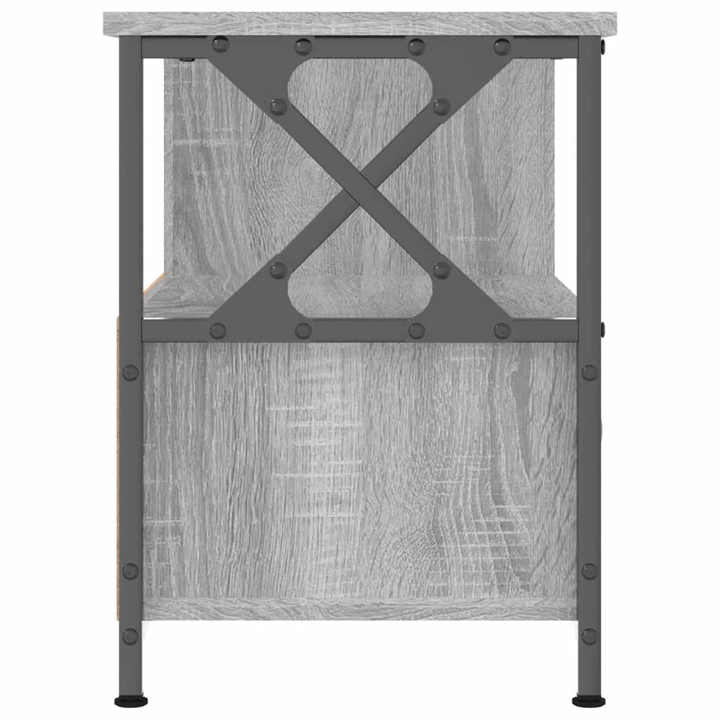 TV-Schrank Grau Sonoma 90x33x45 cm Holzwerkstoff & Eisen