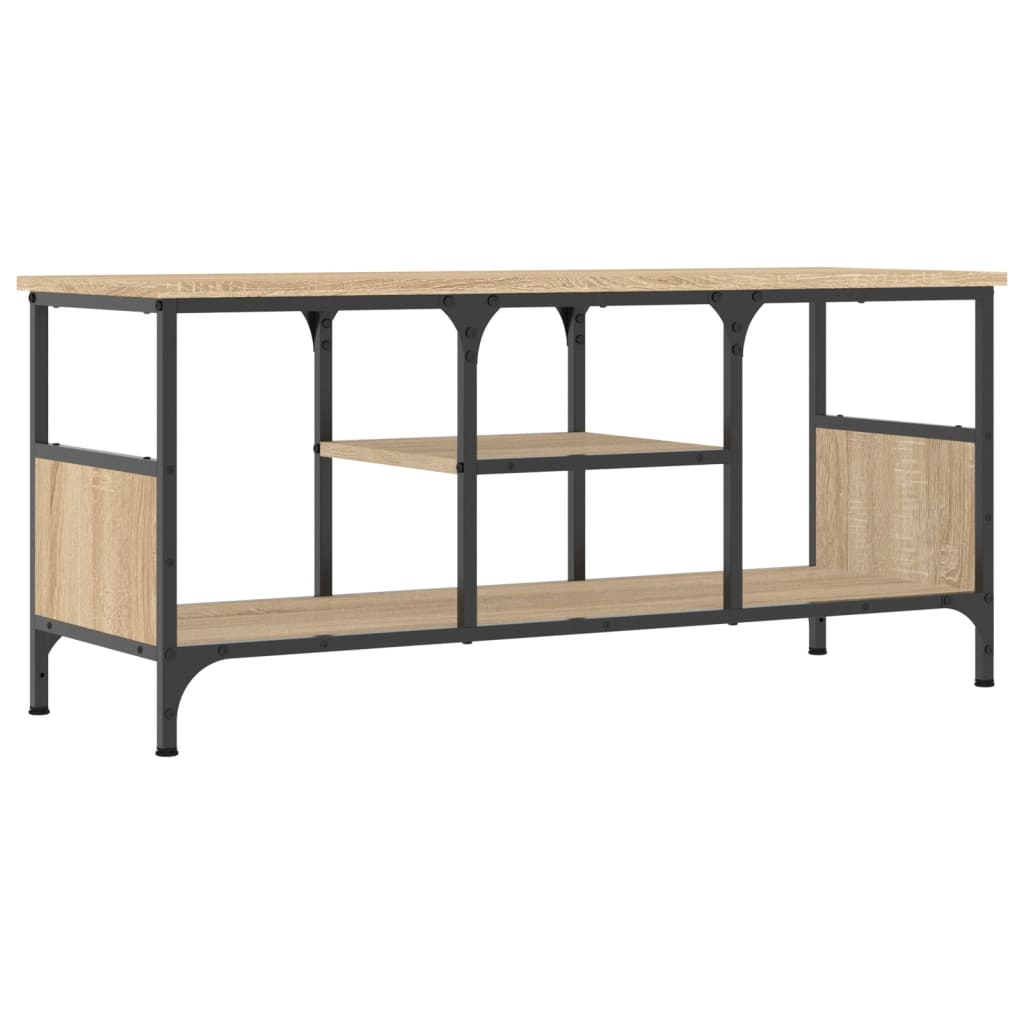 TV-Schrank Sonoma-Eiche 100x35x45 cm Holzwerkstoff & Eisen