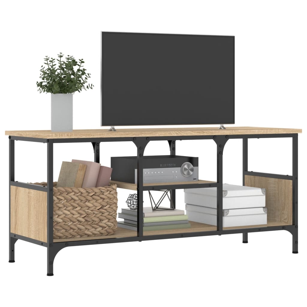 TV-Schrank Sonoma-Eiche 100x35x45 cm Holzwerkstoff & Eisen