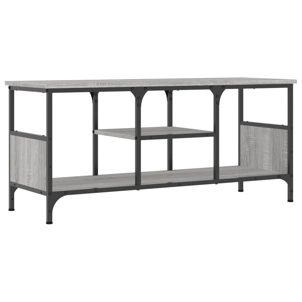 TV-Schrank Grau Sonoma 100x35x45 cm Holzwerkstoff & Eisen