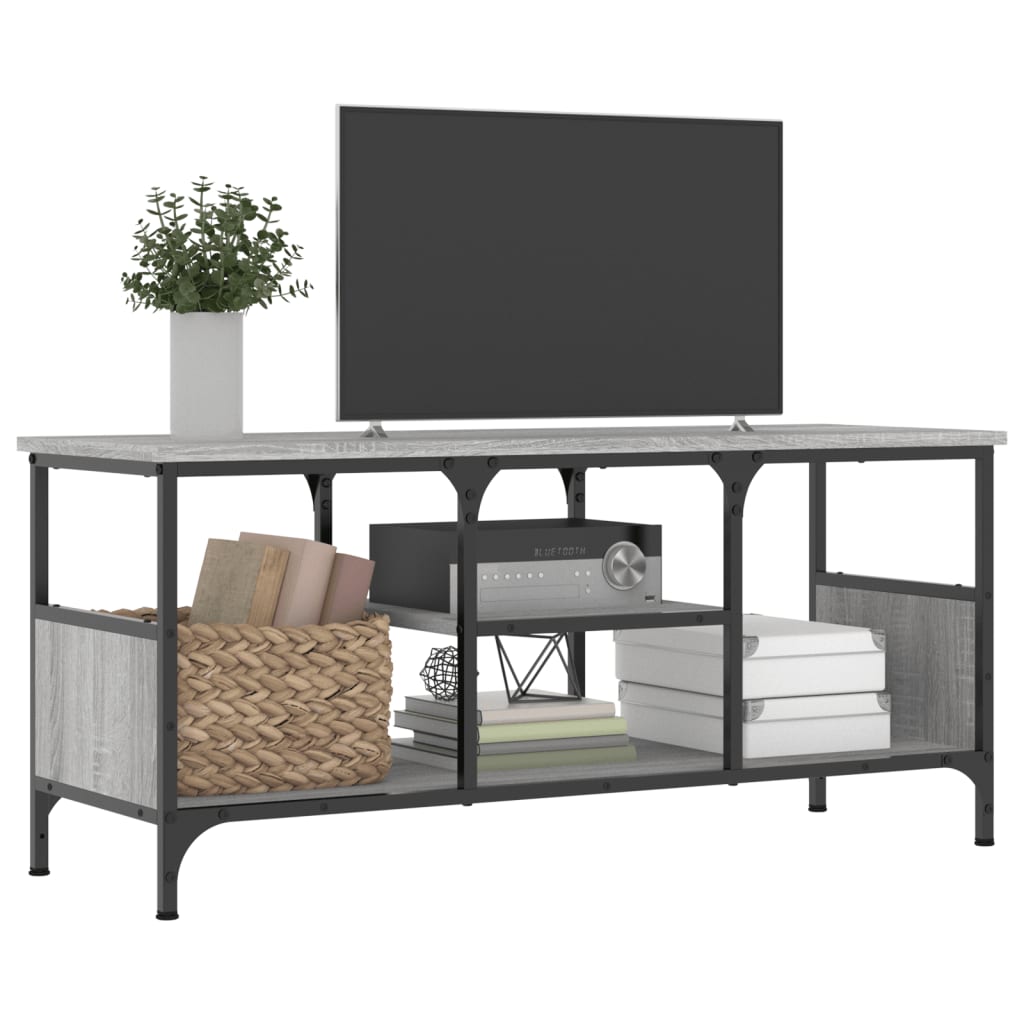 TV-Schrank Grau Sonoma 100x35x45 cm Holzwerkstoff & Eisen