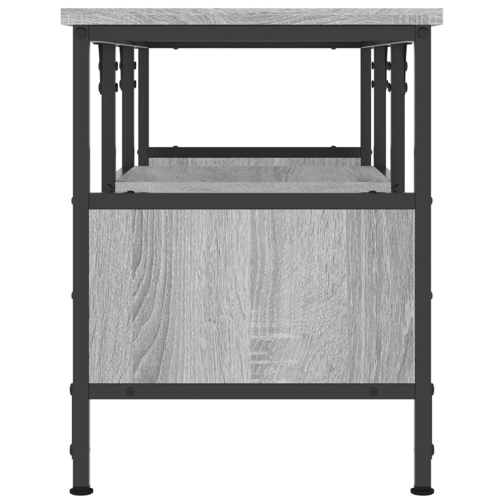 TV-Schrank Grau Sonoma 100x35x45 cm Holzwerkstoff & Eisen