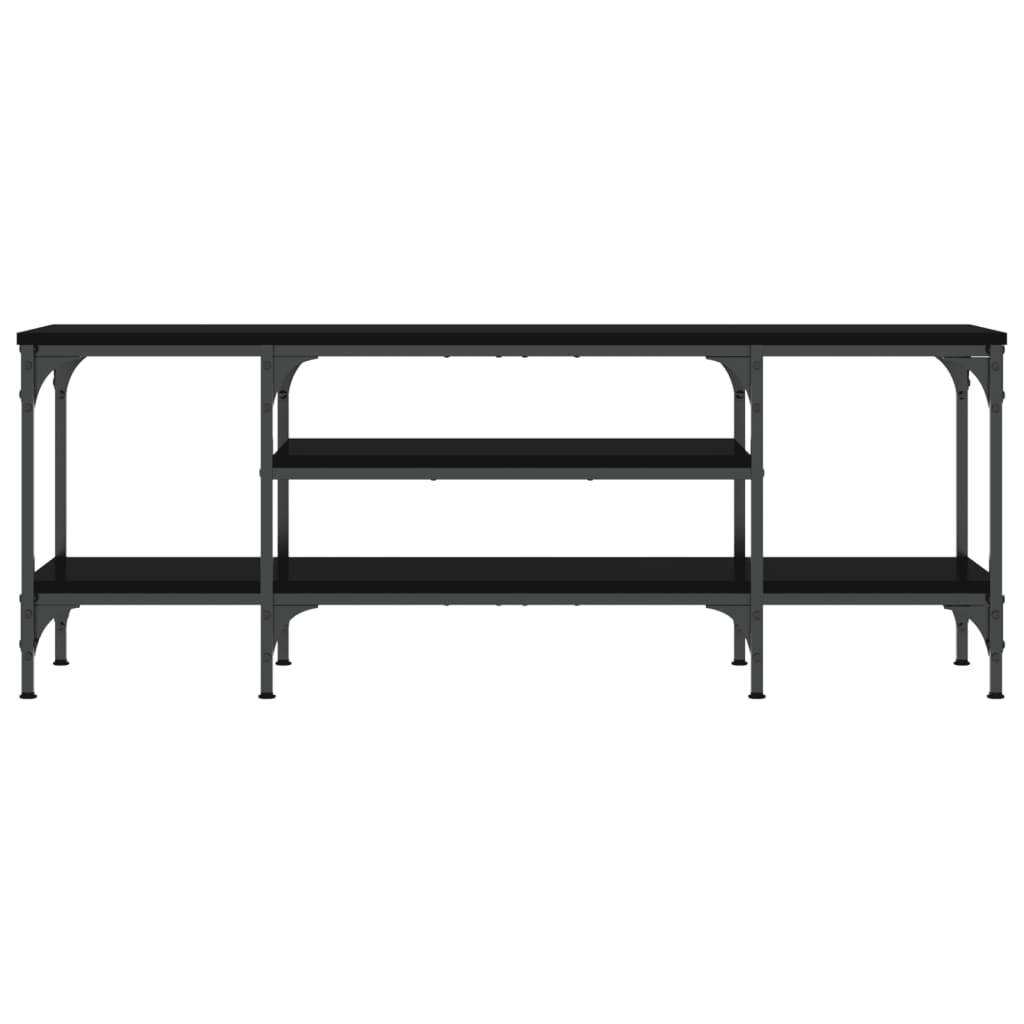 TV-Schrank Schwarz 121x35x45 cm Holzwerkstoff & Eisen