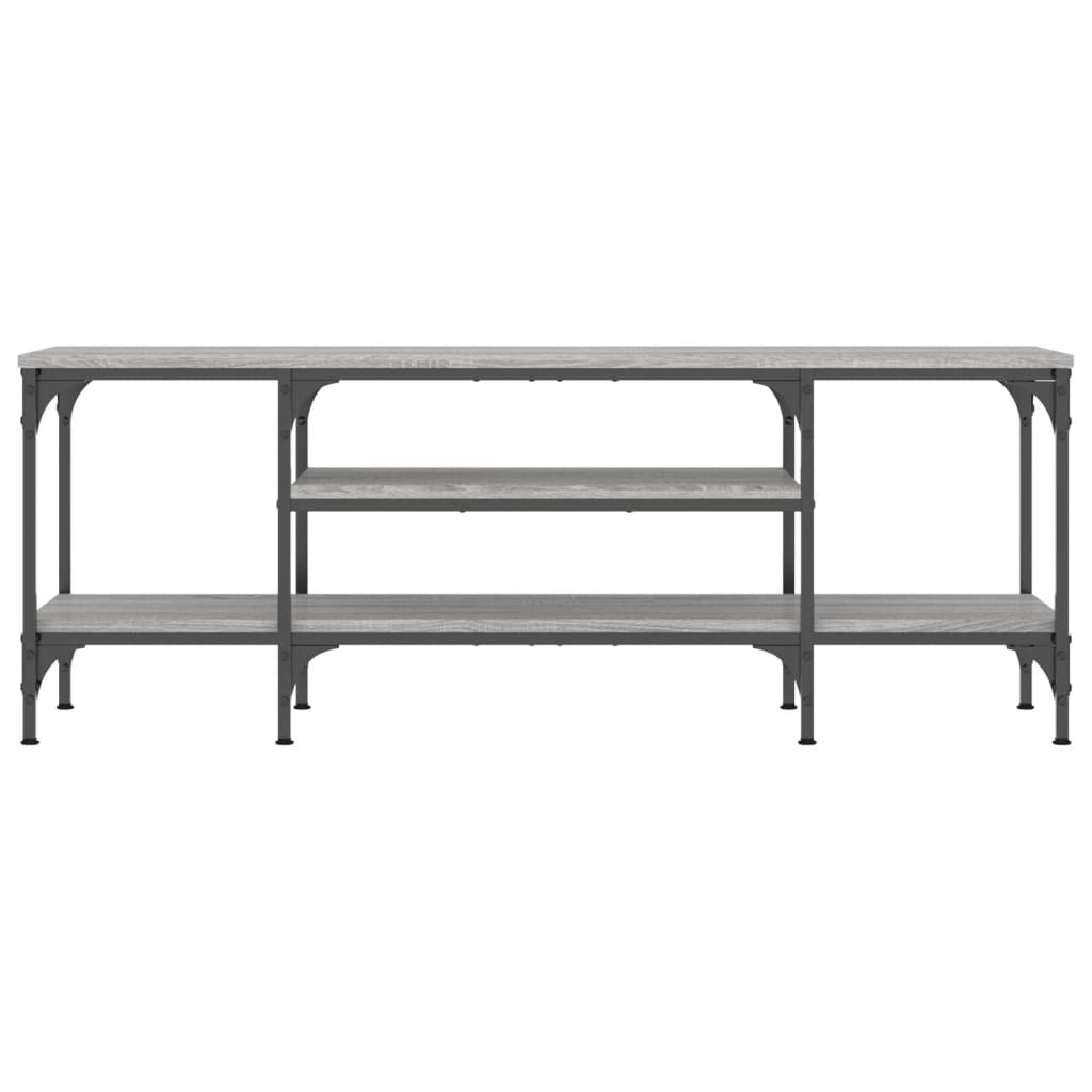 TV-Schrank Grau Sonoma 121x35x45 cm Holzwerkstoff & Eisen