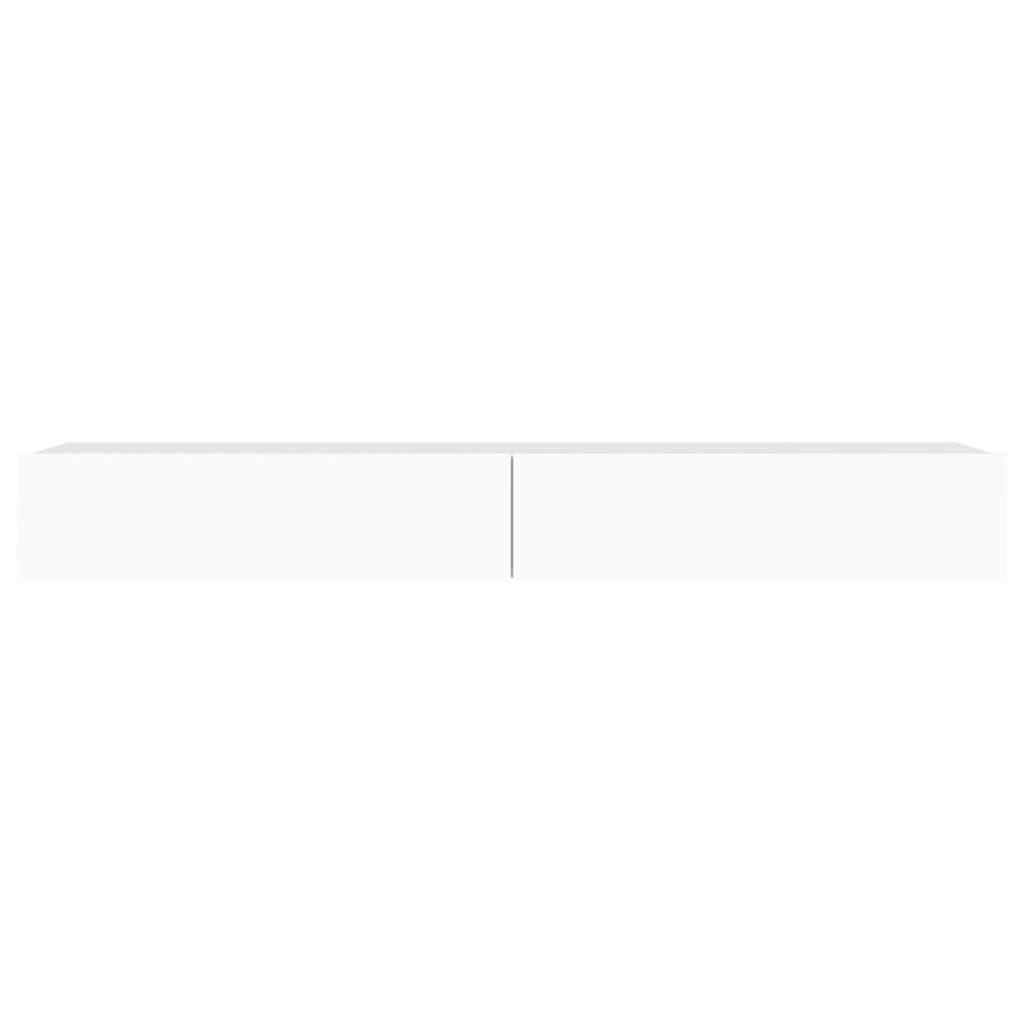 TV-Schrank mit LED-Leuchten Weiß 120x35x15,5 cm