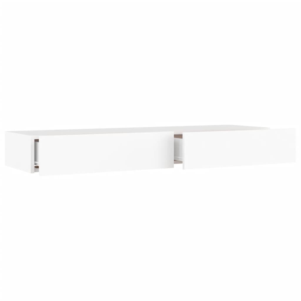 TV-Schrank mit LED-Leuchten Weiß 120x35x15,5 cm