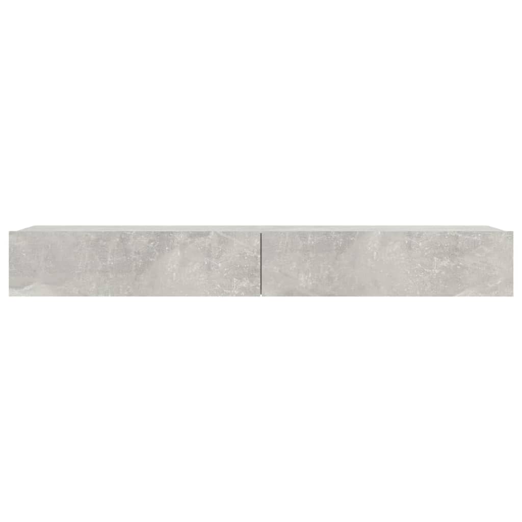 TV-Schrank mit LED-Leuchten Betongrau 120x35x15,5 cm