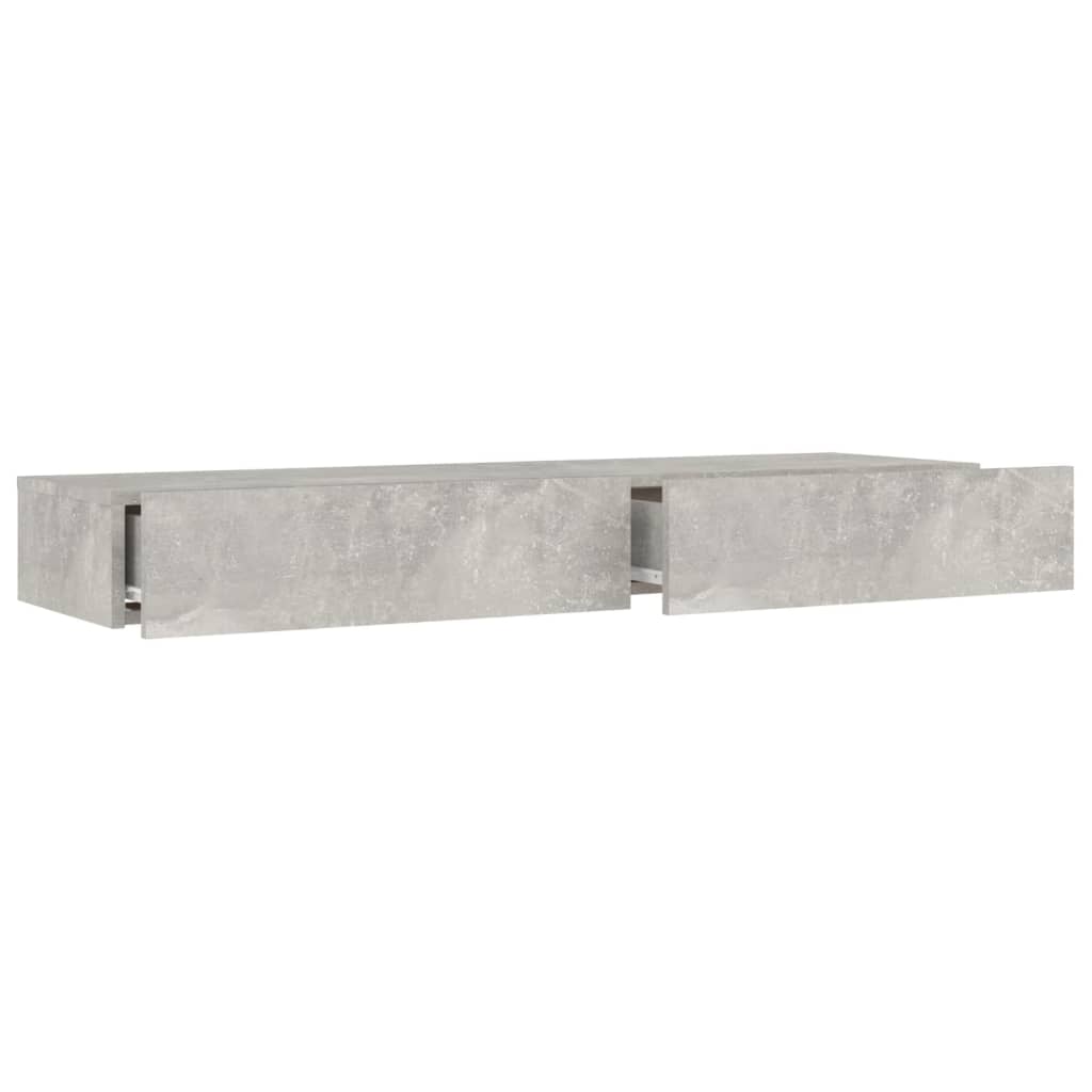 TV-Schrank mit LED-Leuchten Betongrau 120x35x15,5 cm