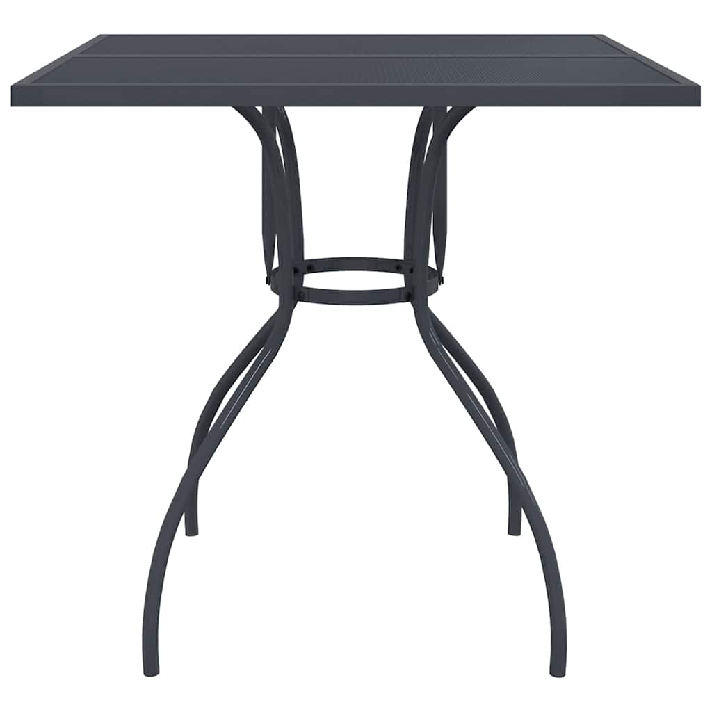 Gartentisch Anthrazit 80x80x72,5 cm Stahlgeflecht