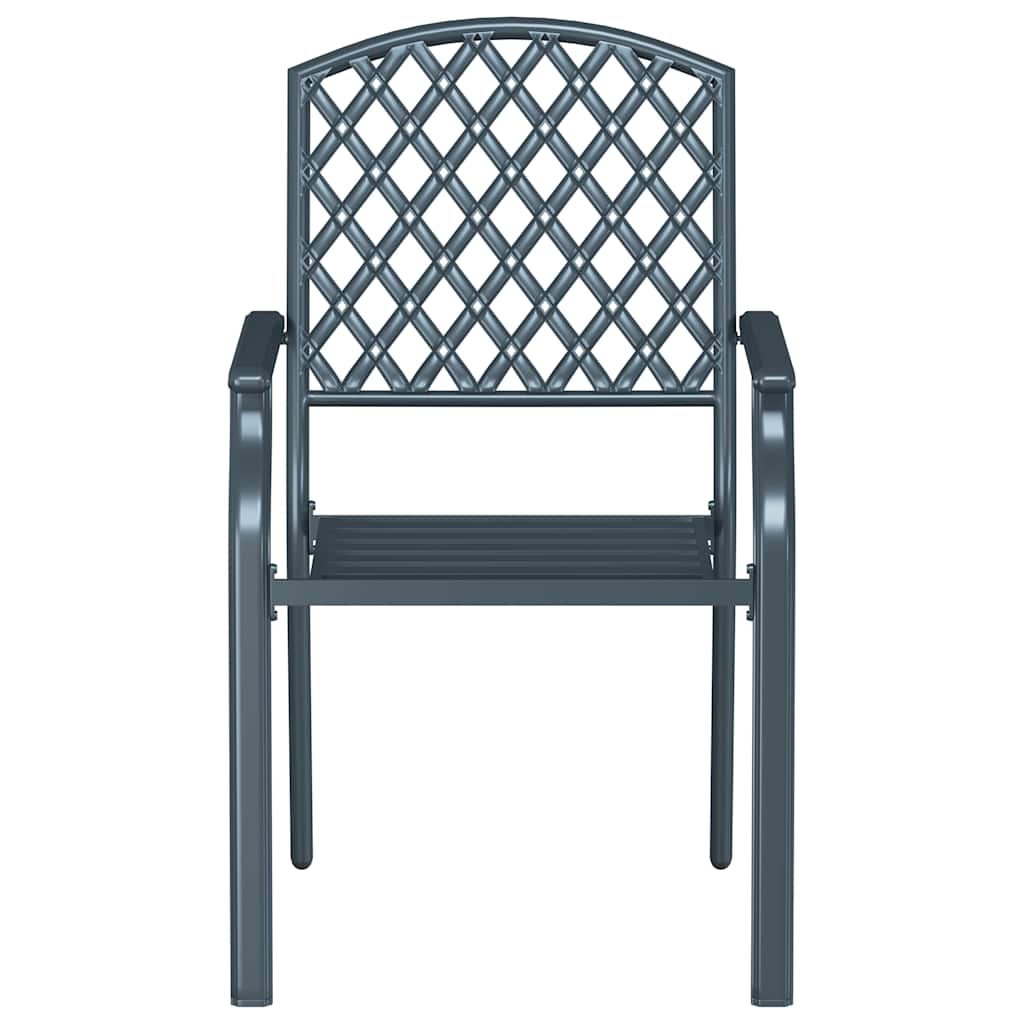 Gartenstuhl 2 pcs Anthrazit 56 x 65 x 89 cm Stahl