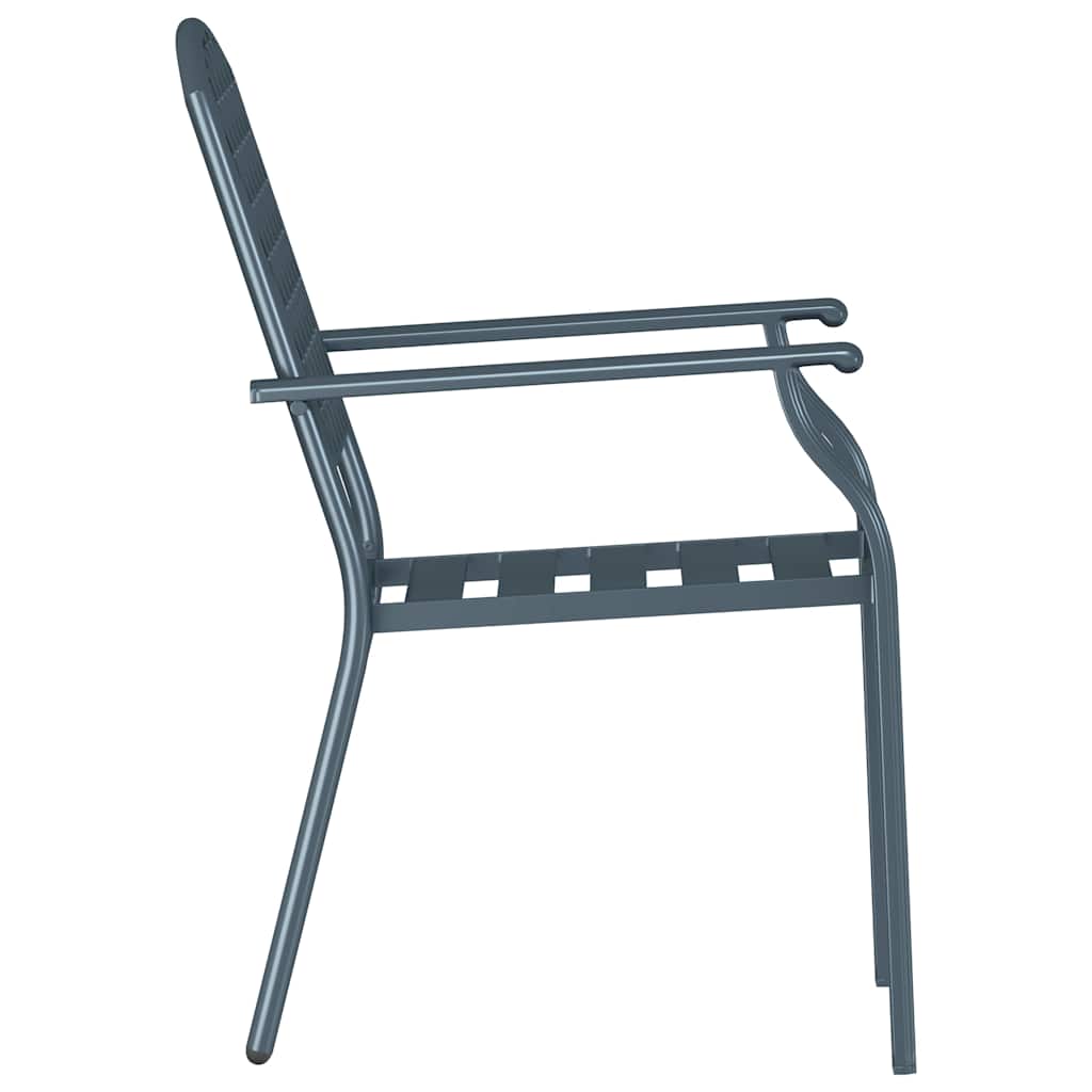 Gartenstuhl 2 pcs Anthrazit 56 x 65 x 89 cm Stahl