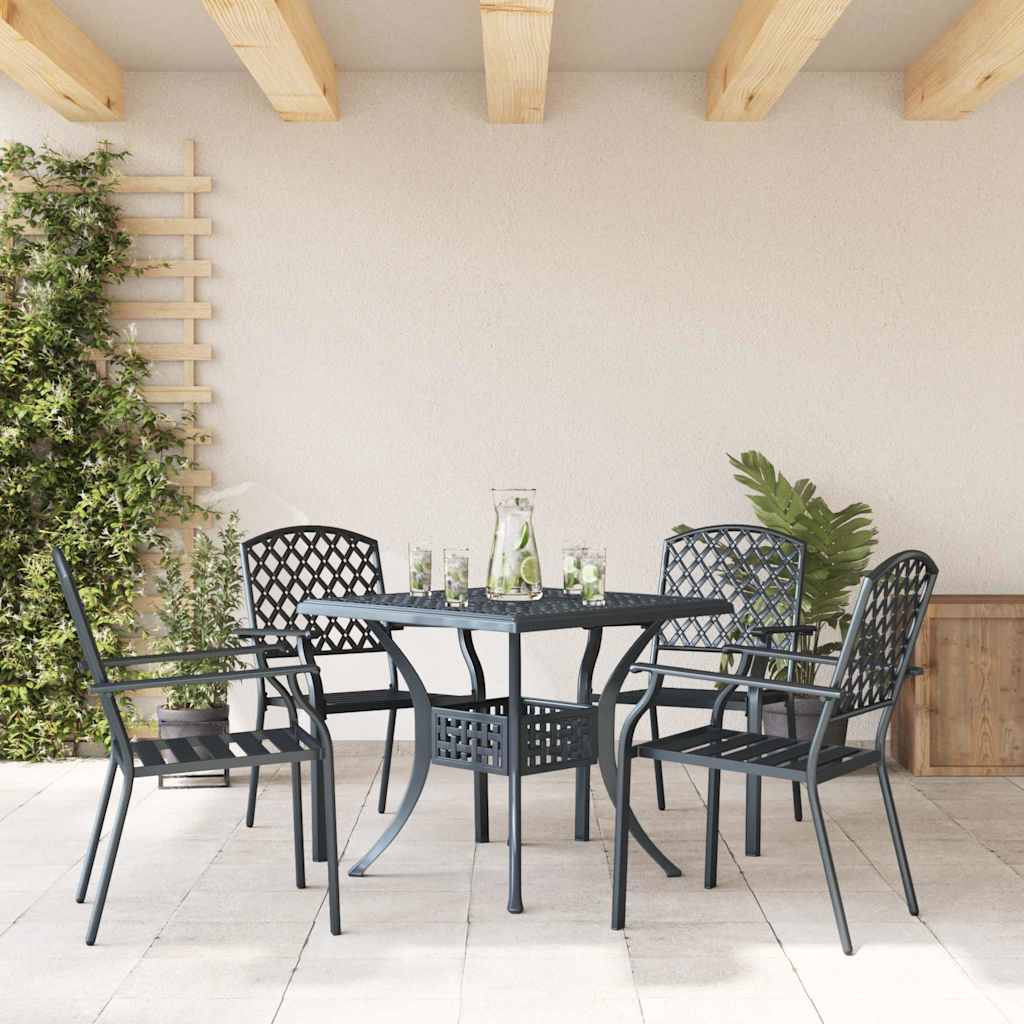 Gartenstuhl 4 pcs Anthrazit 56 x 65 x 89 cm Stahl