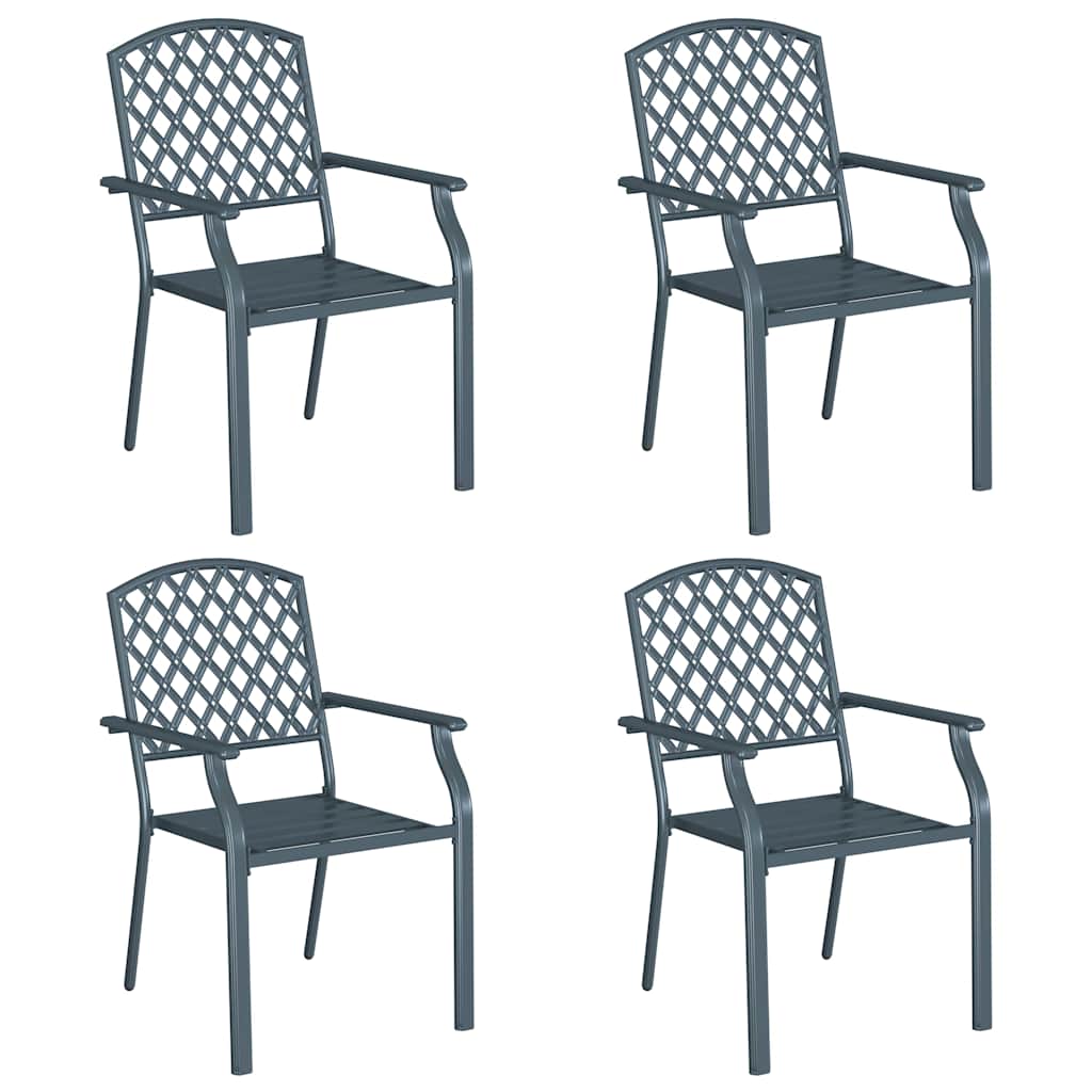 Gartenstuhl 4 pcs Anthrazit 56 x 65 x 89 cm Stahl