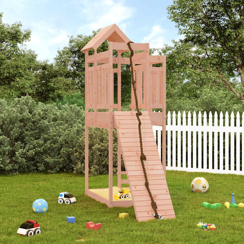 Spielturm mit Kletterwand Massivholz Douglasie