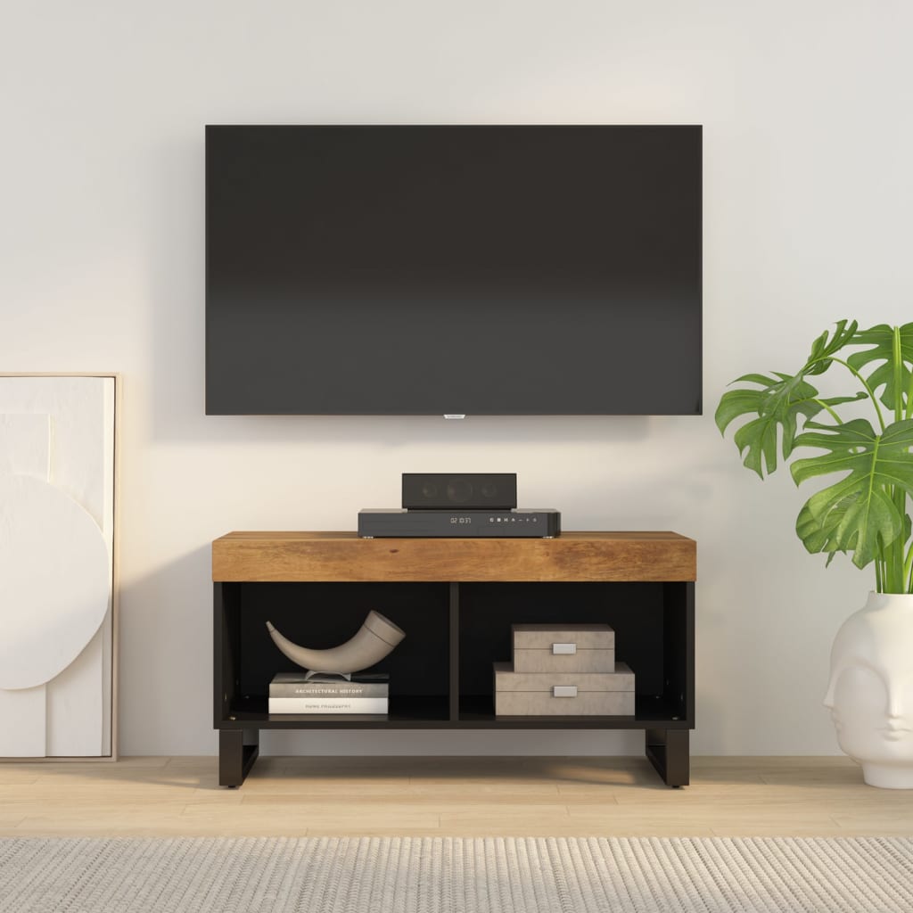 TV-Schrank 85x33x43,5 cm Massivholz Mango