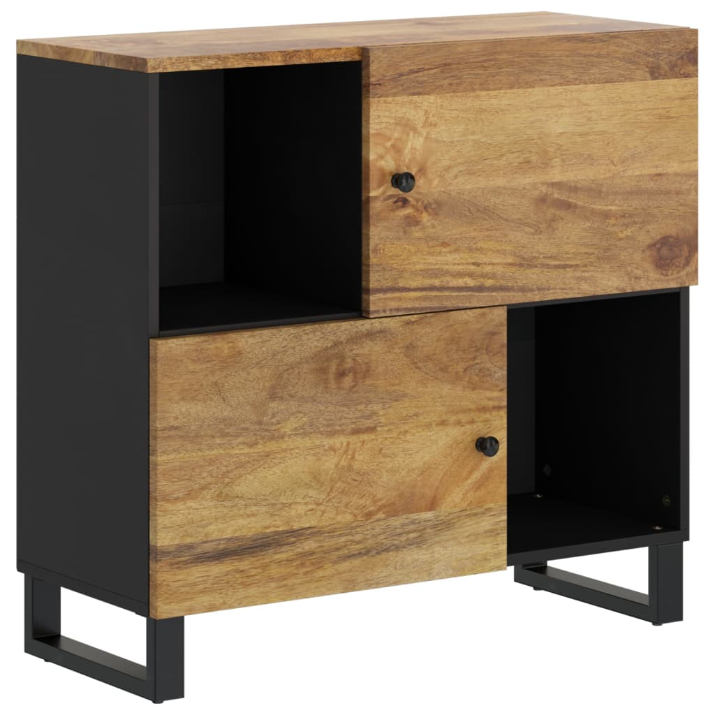 Sideboard mit 2 Türen 80x33x75 cm Massivholz Mango