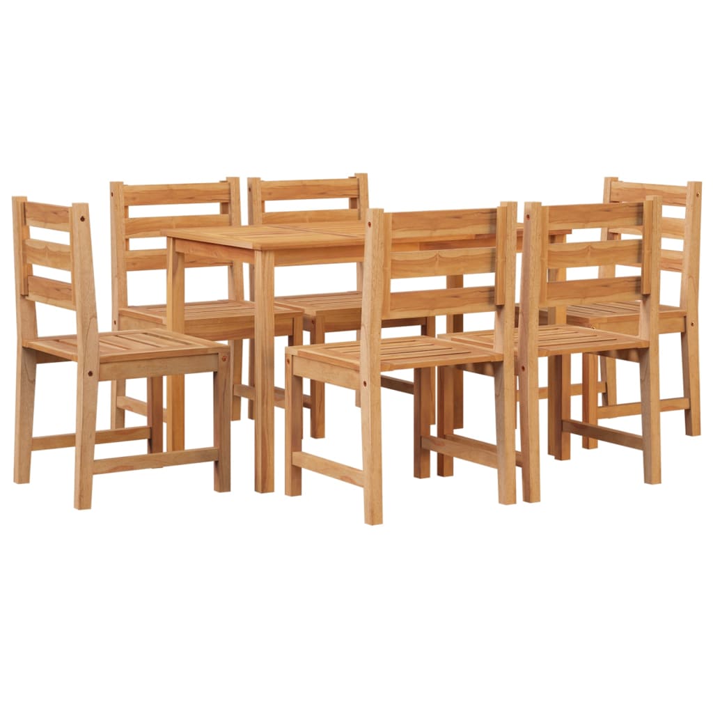 7-tlg. Garten-Essgruppe Massivholz Teak