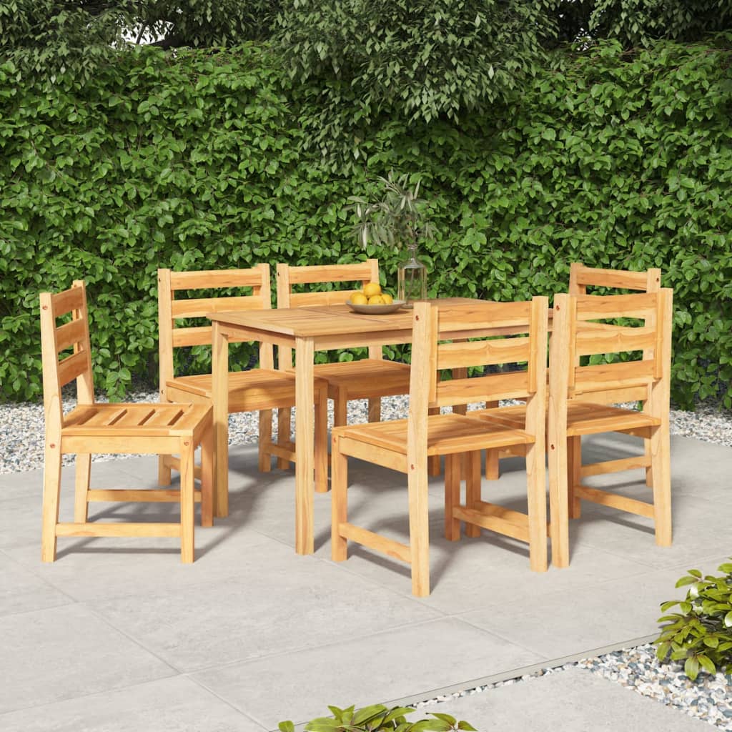 7-tlg. Garten-Essgruppe Massivholz Teak