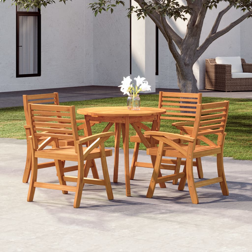 5-tlg. Garten-Essgruppe Massivholz Akazie