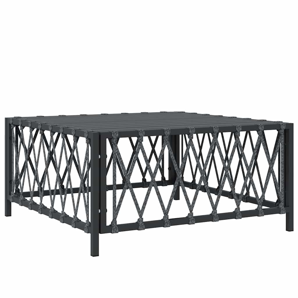 Gartentisch Anthrazit 70x70x34 cm Gewebe