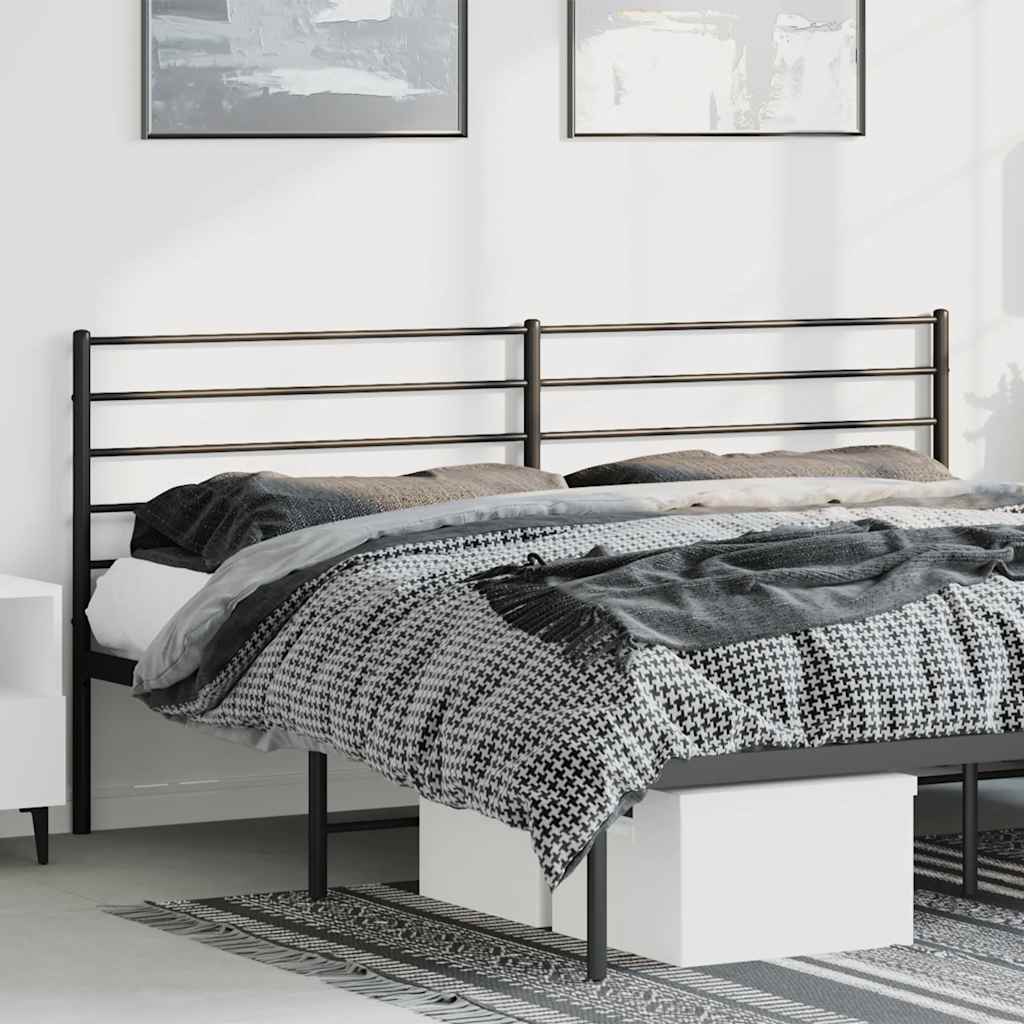 Ersatz-Kopfteil Metall Schwarz 180 cm