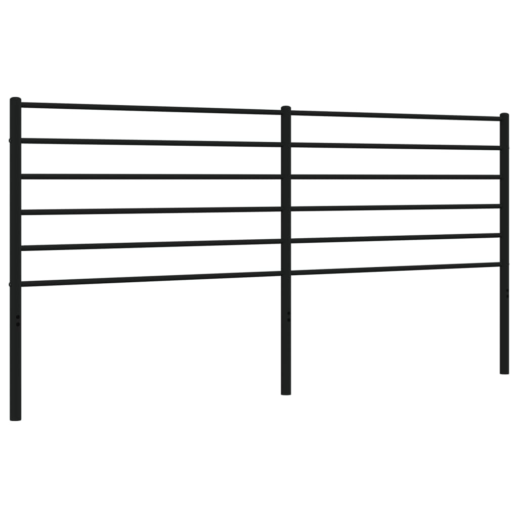 Ersatz-Kopfteil Metall Schwarz 200 cm