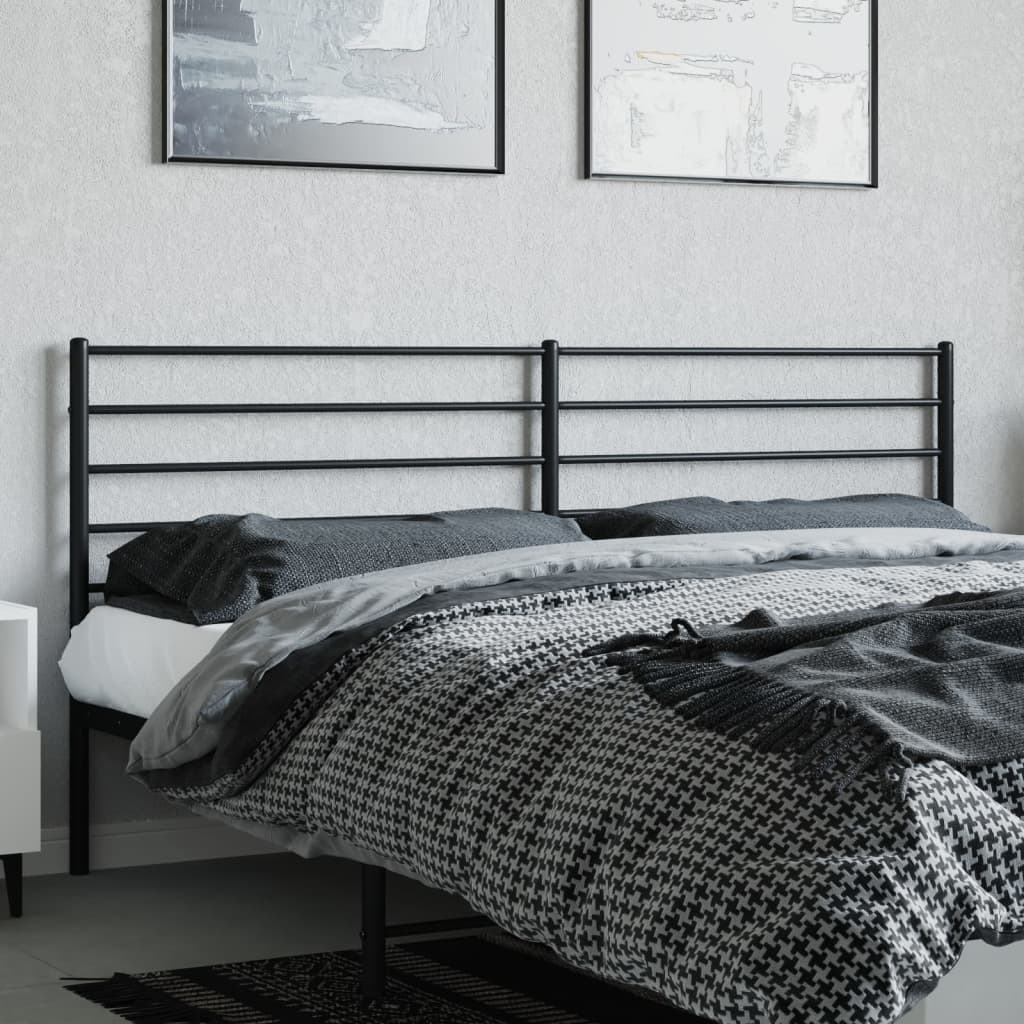 Ersatz-Kopfteil Metall Schwarz 200 cm