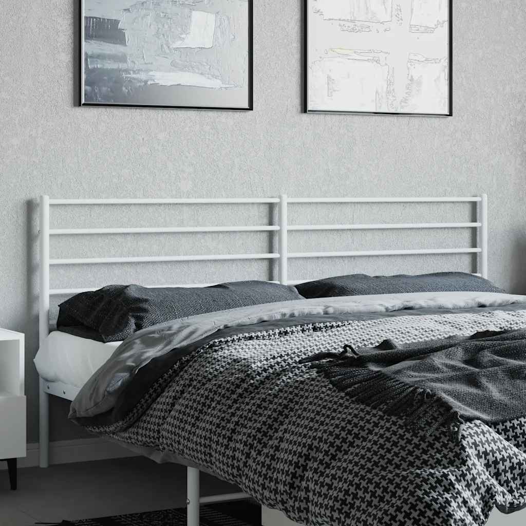 Ersatz-Kopfteil Metall Weiß 200 cm