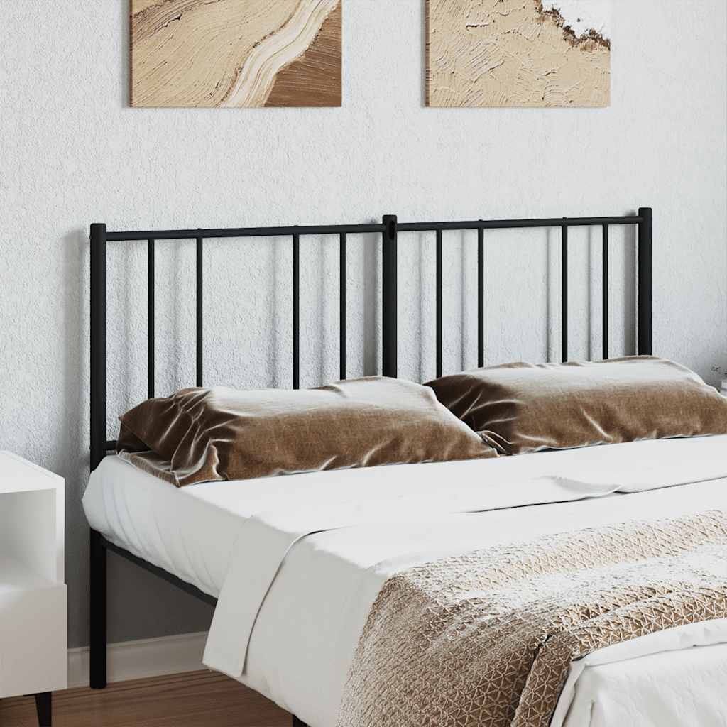 Ersatz-Kopfteil Metall Schwarz 140 cm