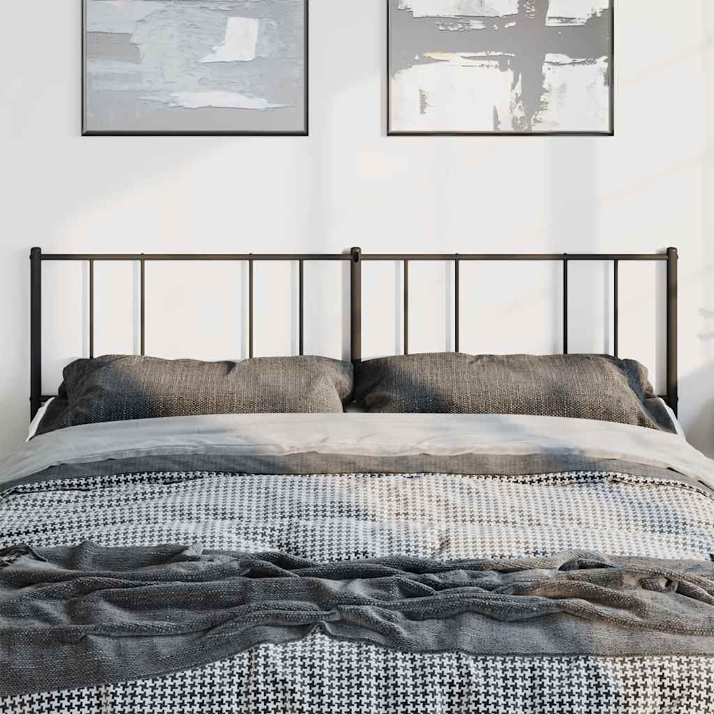 Ersatz-Kopfteil Metall Schwarz 180 cm