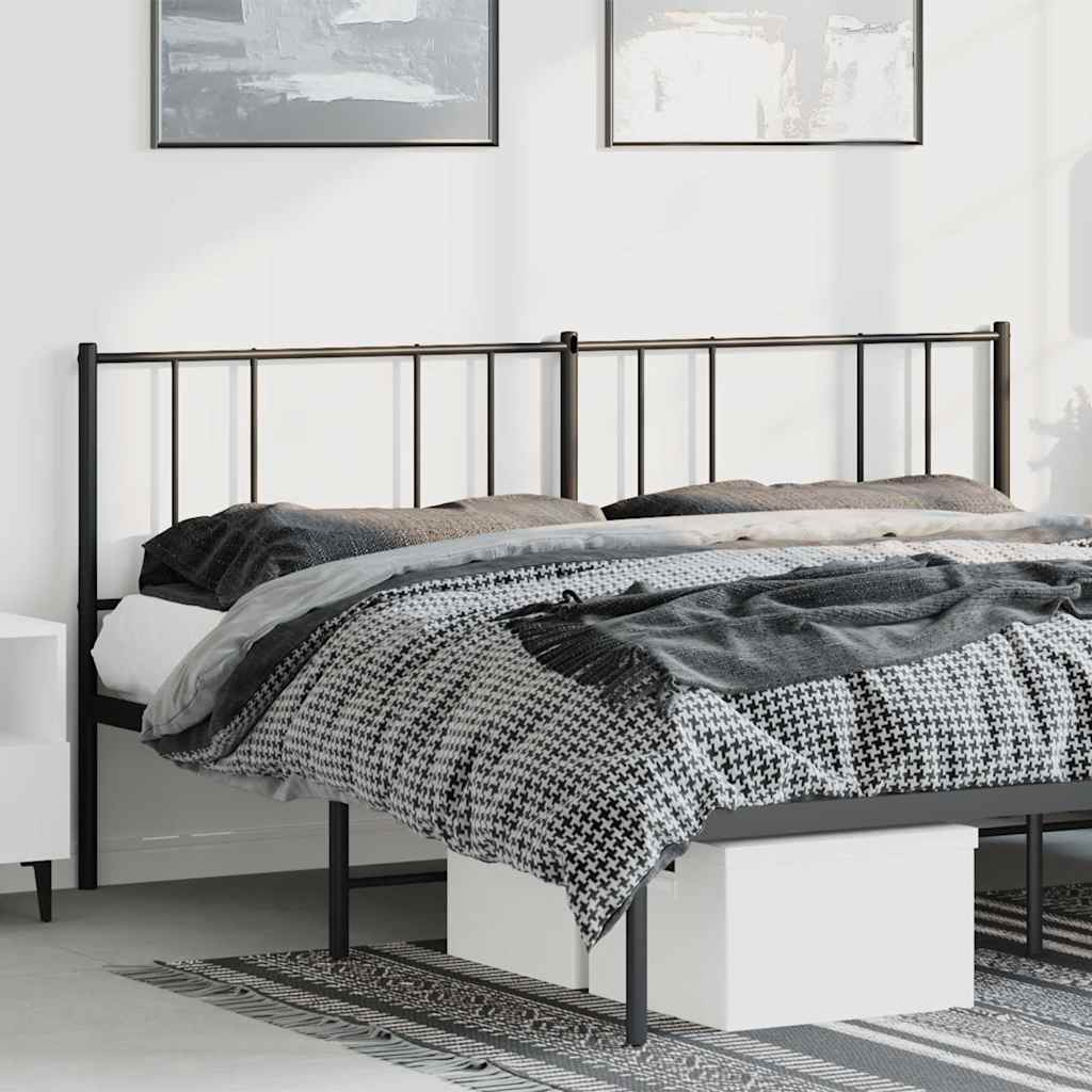 Ersatz-Kopfteil Metall Schwarz 180 cm