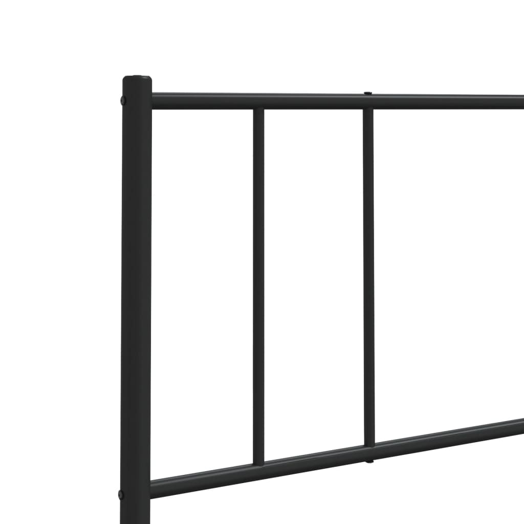 Ersatz-Kopfteil Metall Schwarz 200 cm