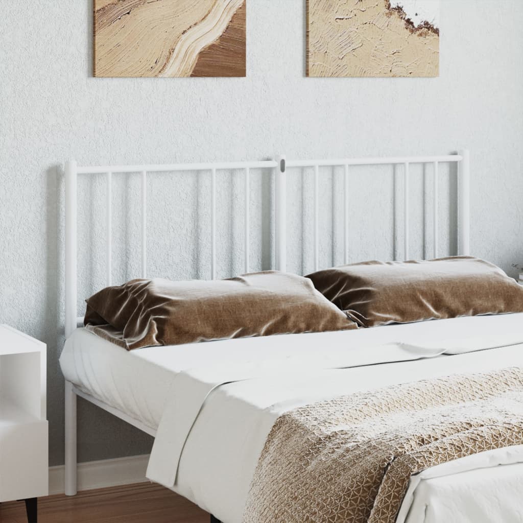 Ersatz-Kopfteil Metall Weiß 150 cm
