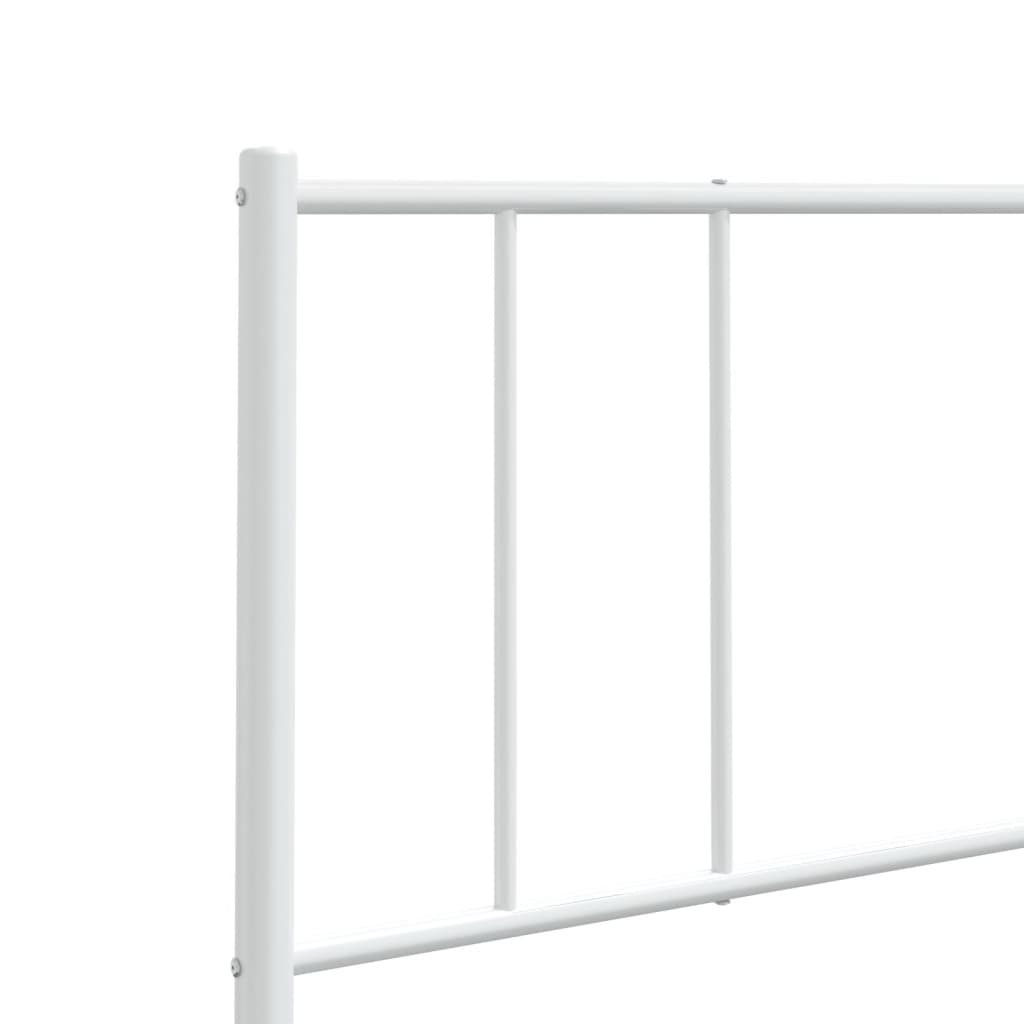 Ersatz-Kopfteil Metall Weiß 193 cm