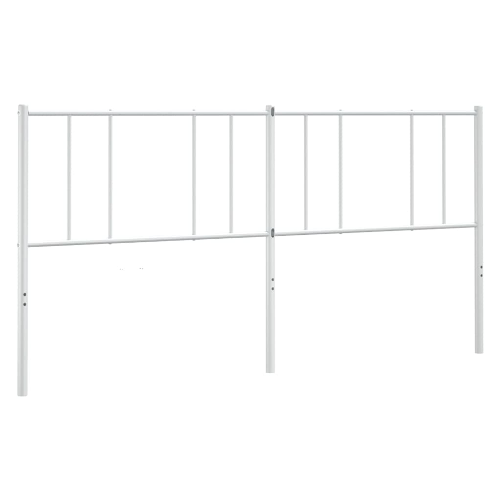 Ersatz-Kopfteil Metall Weiß 200 cm