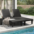 Doppel-Sonnenliege Schwarz 155x138x83 cm Polypropylen