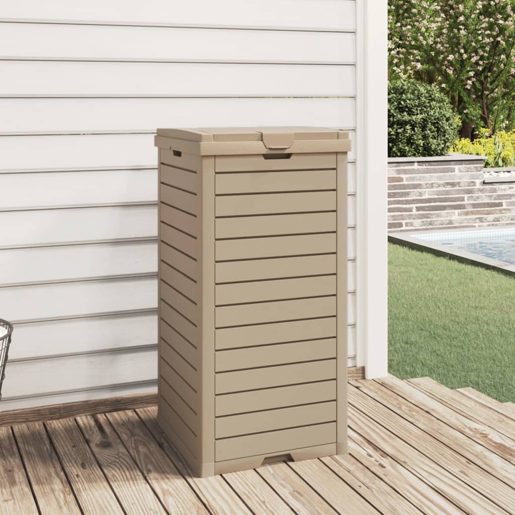 Outdoor-Mülltonne Hellbraun 41x41x86 cm Polypropylen