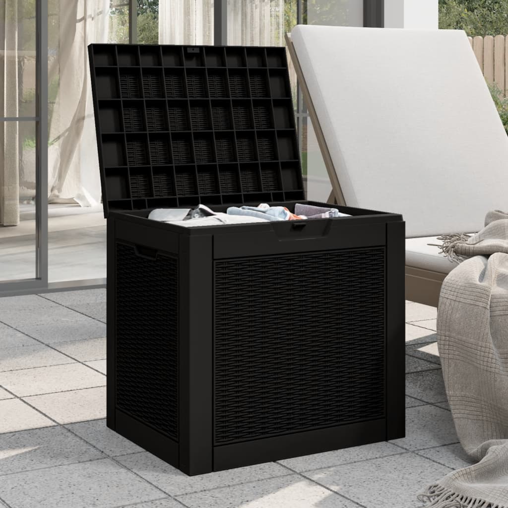 Gartenbox Schwarz 55,5x43x53 cm Polypropylen