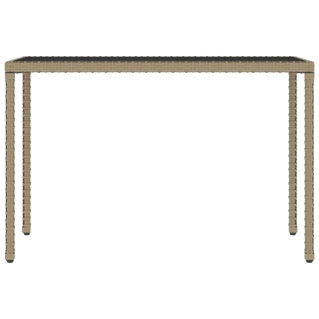 6-tlg. Garten-Essgruppe mit Kissen Beige Poly Rattan