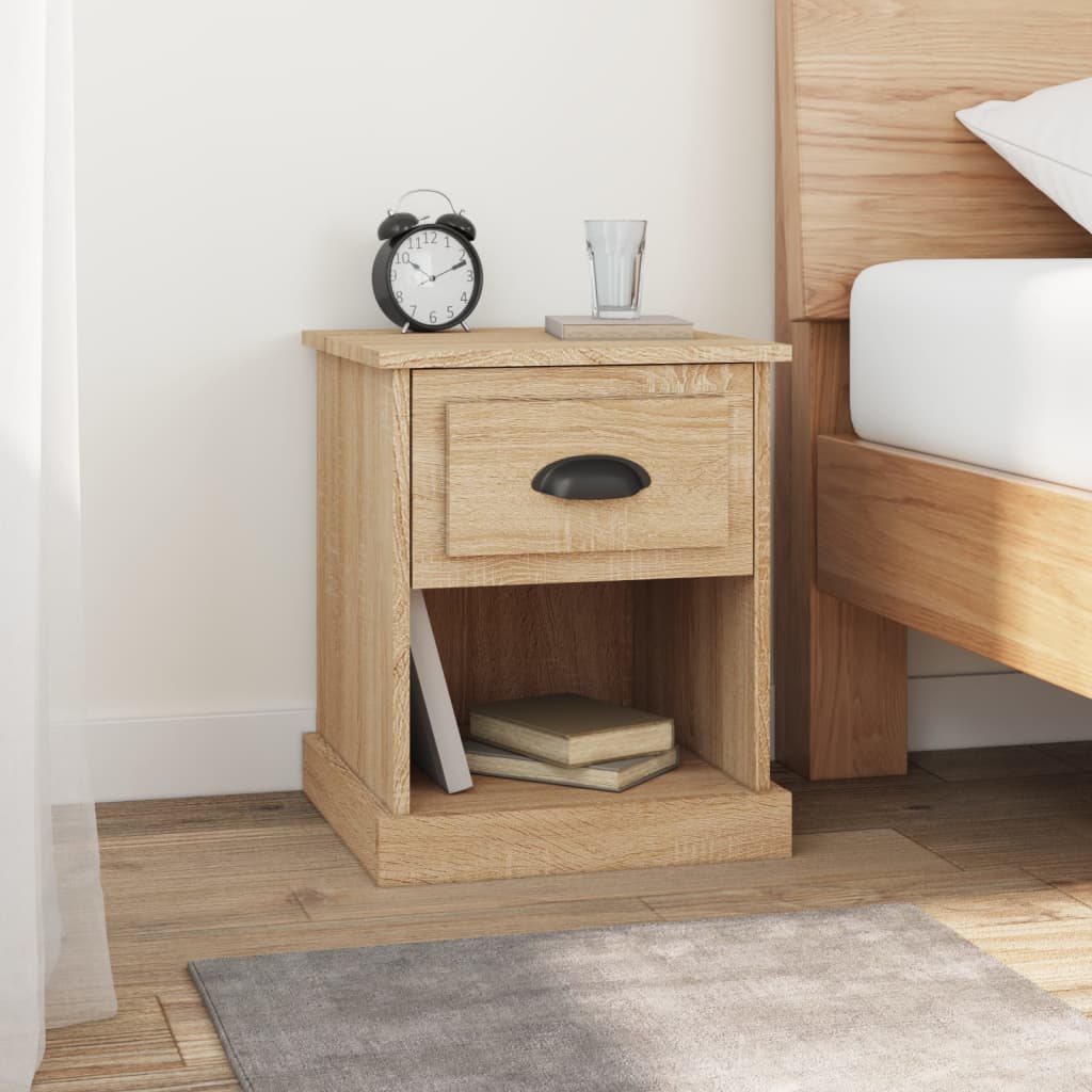 Nachttische 2 Stk. Sonoma-Eiche 39x39x47,5 cm Holzwerkstoff