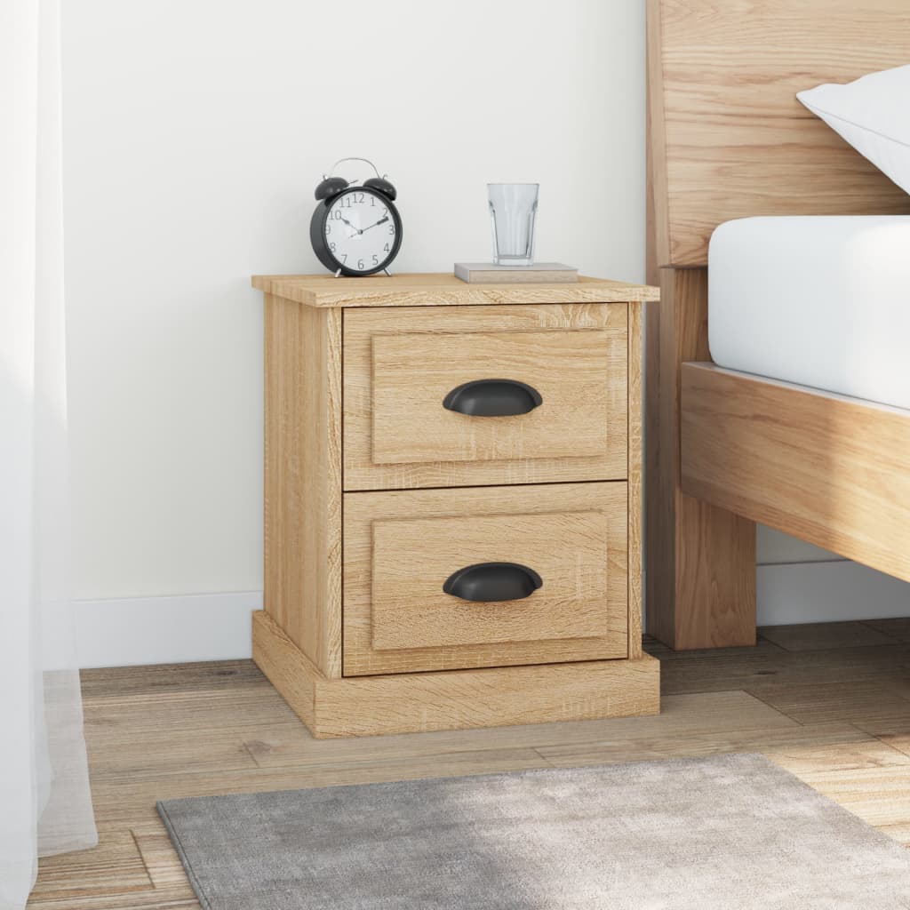 Nachttische 2 Stk. Sonoma-Eiche 39x39x47,5 cm Holzwerkstoff
