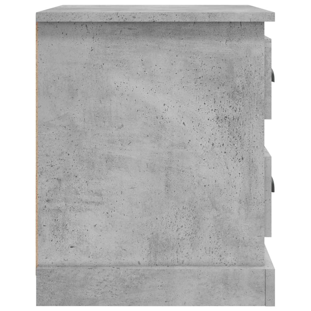 Nachttische 2 Stk. Betongrau 39x39x47,5 cm Holzwerkstoff