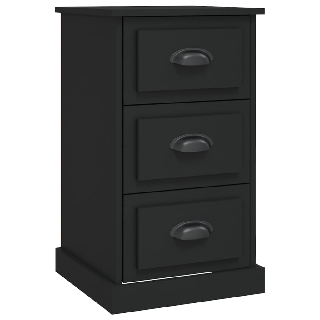 Nachttisch Schwarz 39x39x67 cm Holzwerkstoff